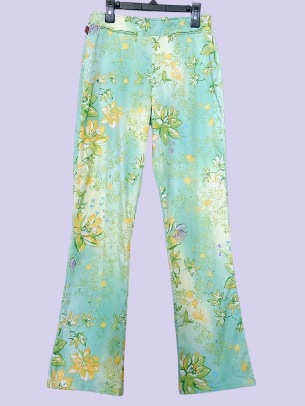 Kenzo jungle y2k vintage mint floral pants